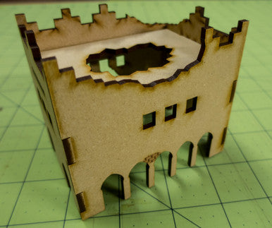Middle East Two Story Building (MDF) - 15MMDF016-D