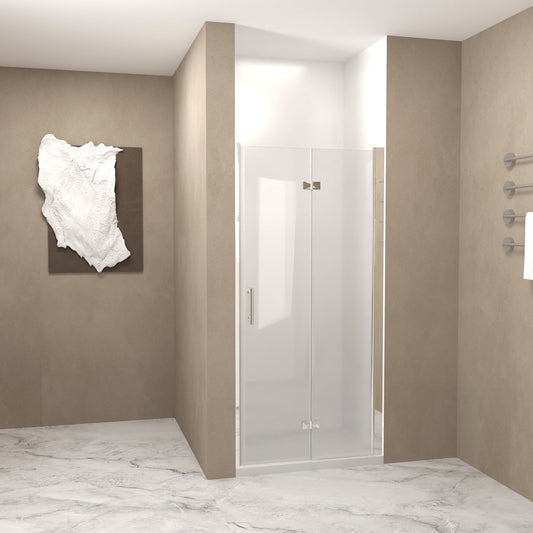 29-28" x 72" Bifold Shower Door, 1/4" (6mm) Tempered Glass