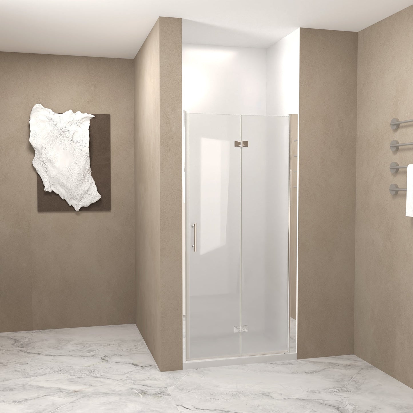 31-30"x 72" Bifold Shower Door, 1/4" (6mm) Tempered Glass