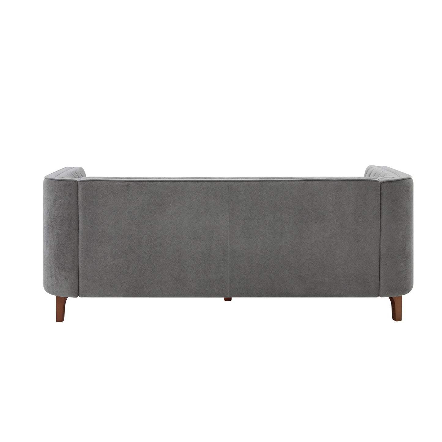 Modern 3 Seater Sofa Upholstered Couch with Curved Armrests