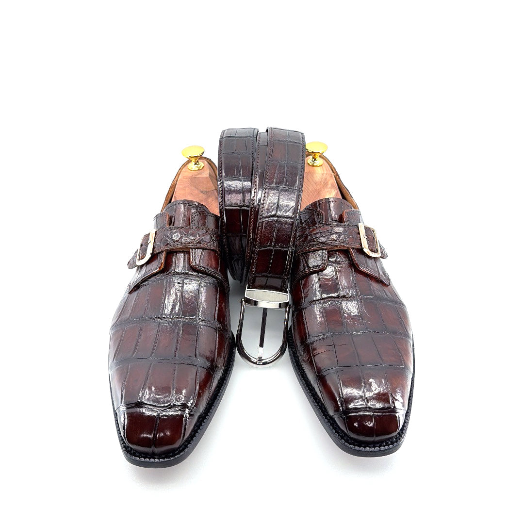Maurice Custom Alligator Belt - Brown