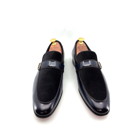 C Collection Leather Loafer - Navy
