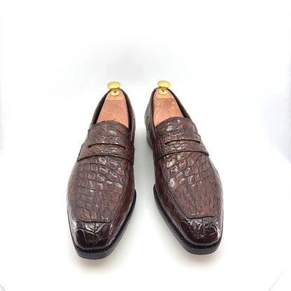 Maurice Custom Made Mirage Alligator Loafer - Brown