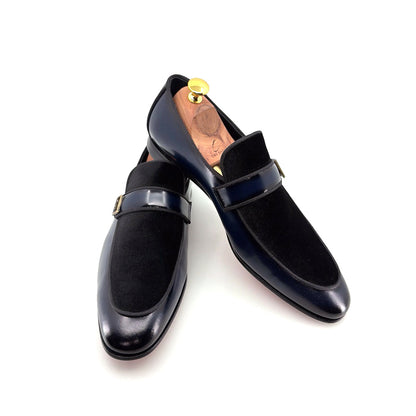 C Collection Leather Loafer - Navy