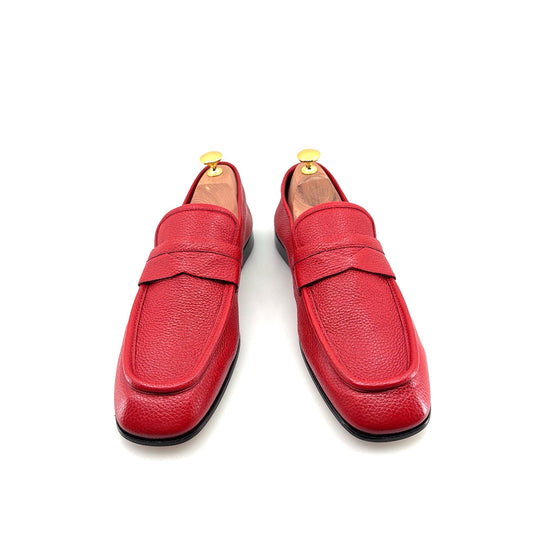 C Collection Deerskin Penny Loafer - Red