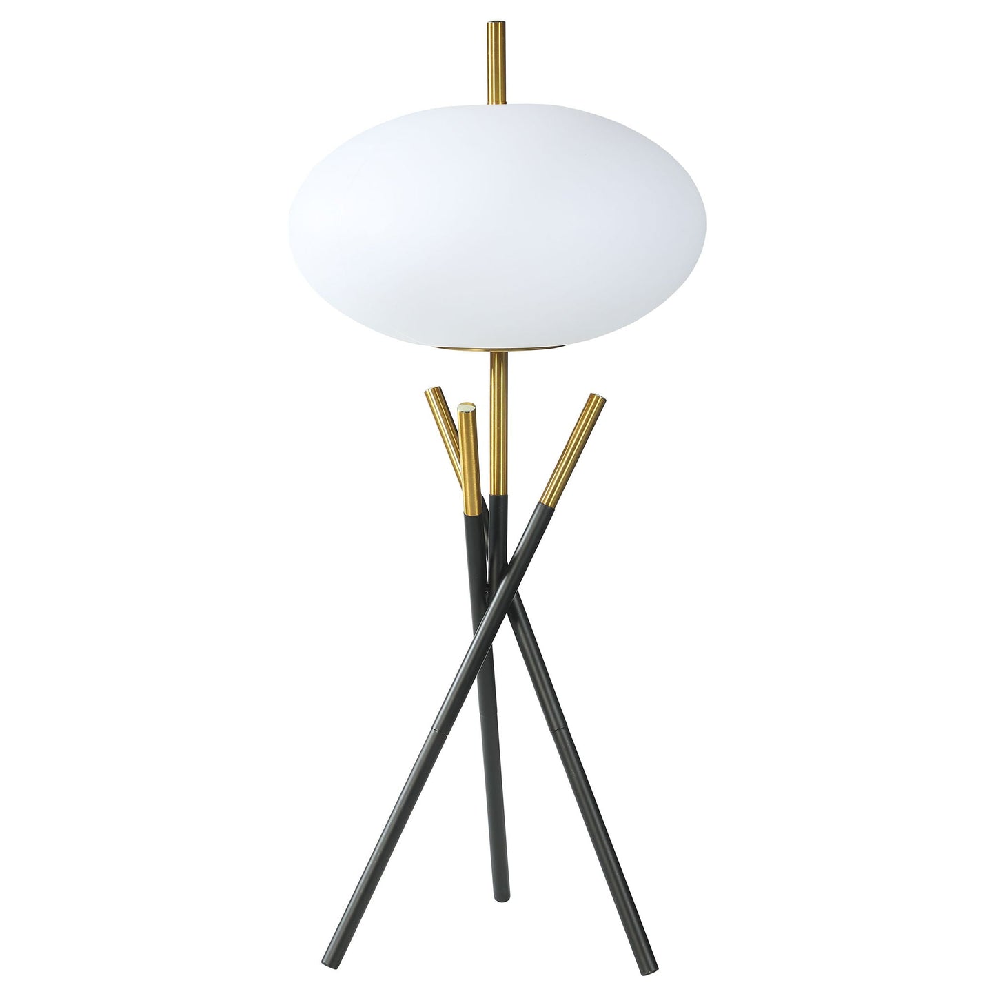 Clarendon - Orb Shade Tripod Table Lamp Desk & Bedside Lamp - Black