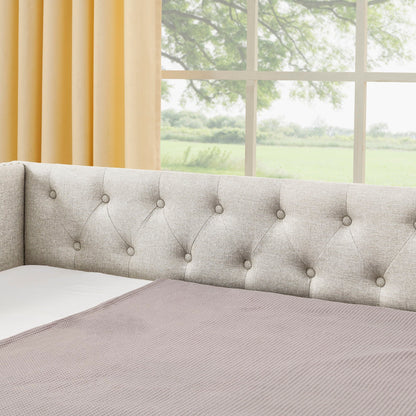 Upholstered Daybed With USB Charging & Pull Out Bed