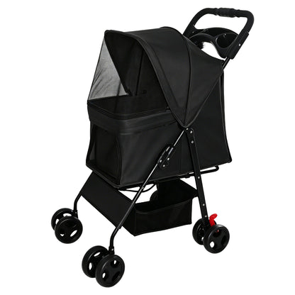Foldable Pet Stroller for Small Dogs and Cats Under 28 lbs