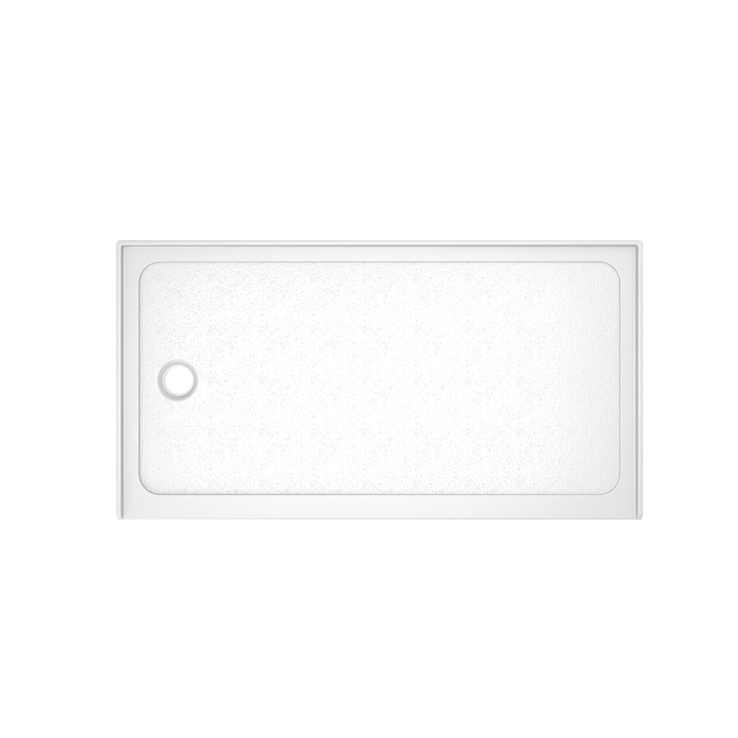 Shower Base Drain With Single Threshold Design