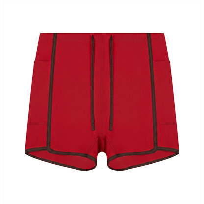 Loki & Ivy Women's High Rise Color Block Yoga Shorts