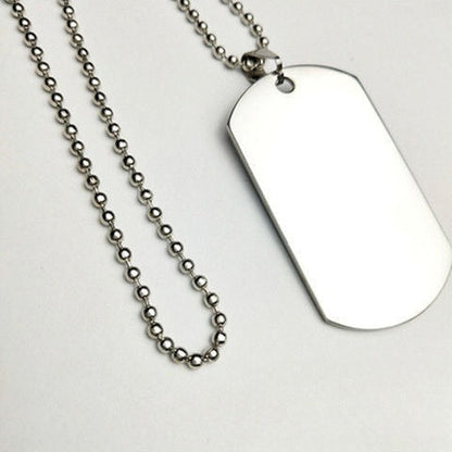Custom Necklace Female Pendant Dog Tag Personalized Stainless Steel Ladies Birthday Gift