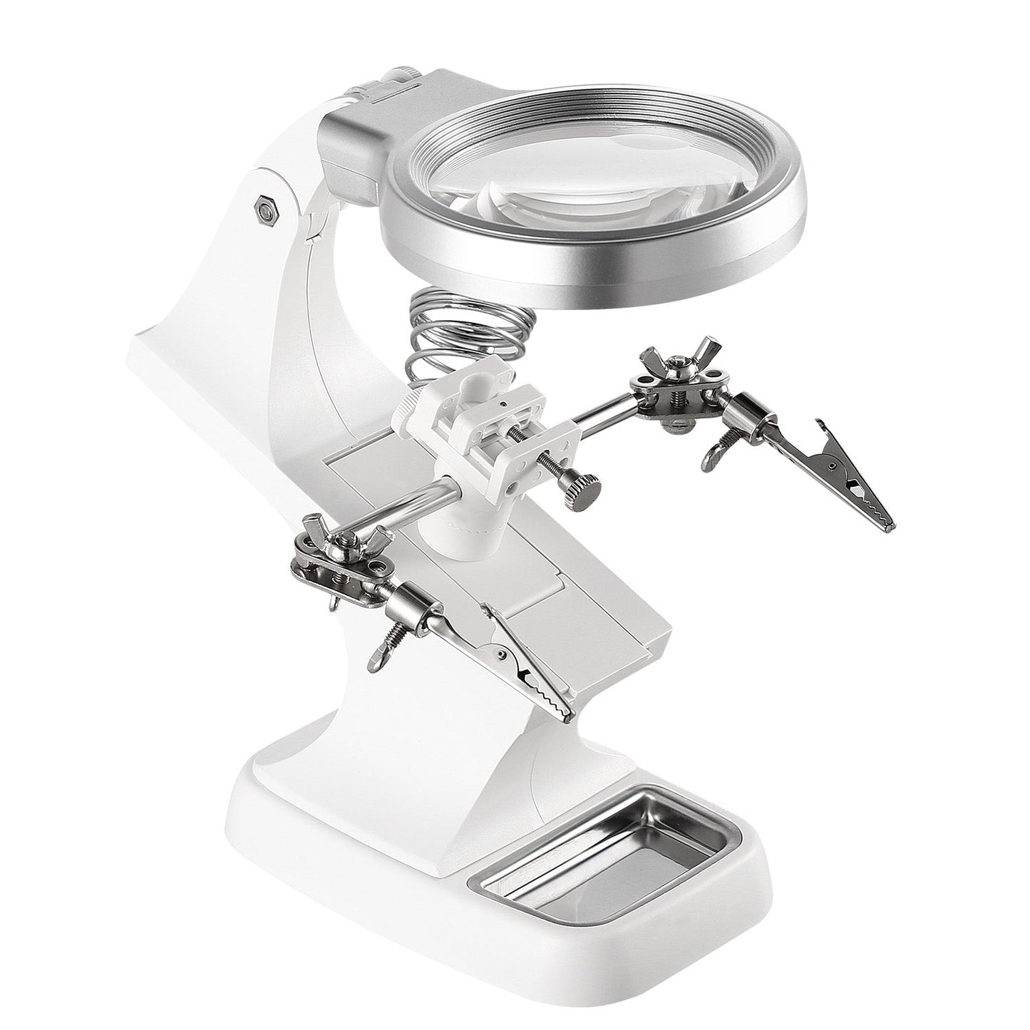 LED Light Helping Hands Magnifying Glass 3X/4.5X w/ 360¡Adjust Third Hand Soldering Vise