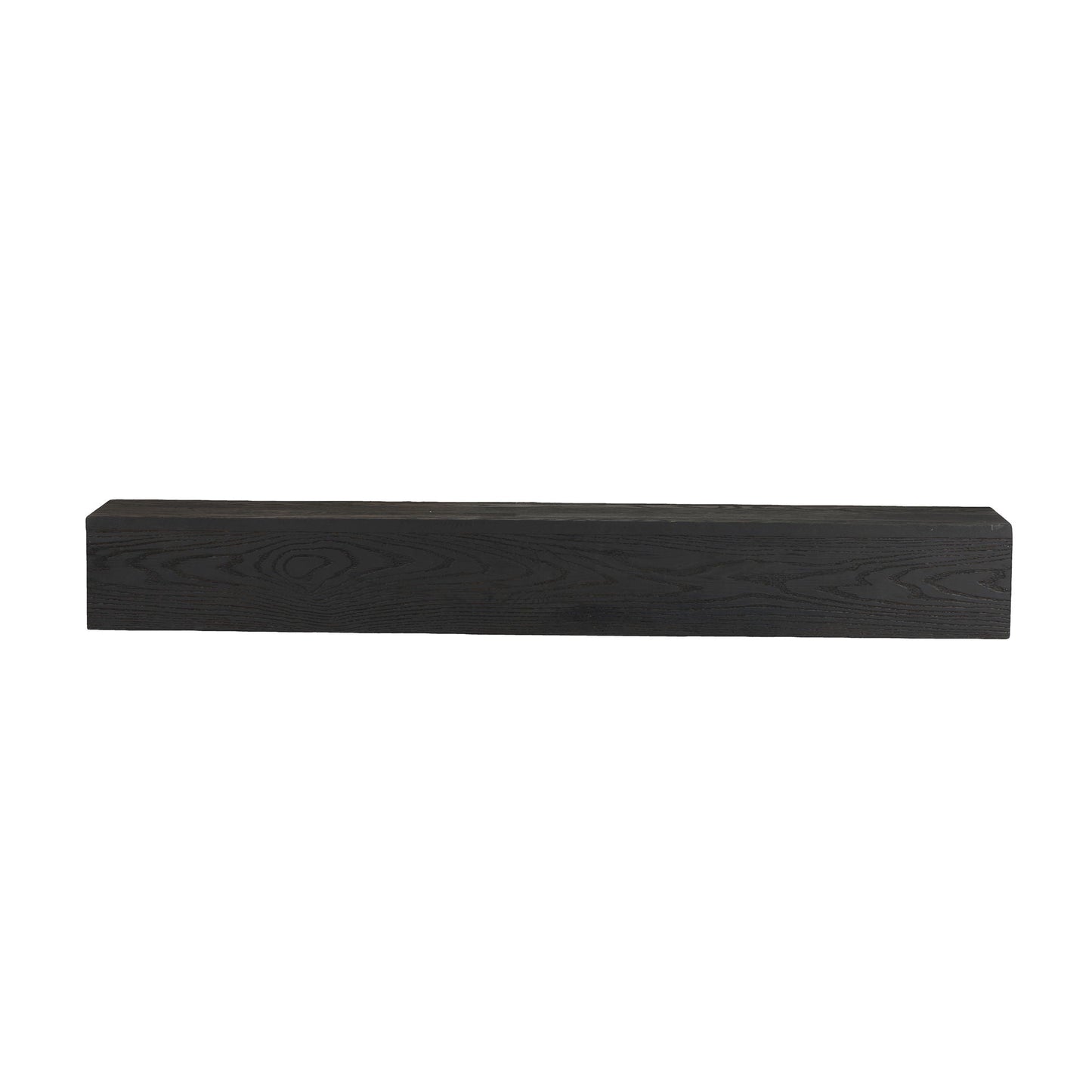 48'' Embossed Fireplace Mante, Wall Mounted Floating Shelf - Black