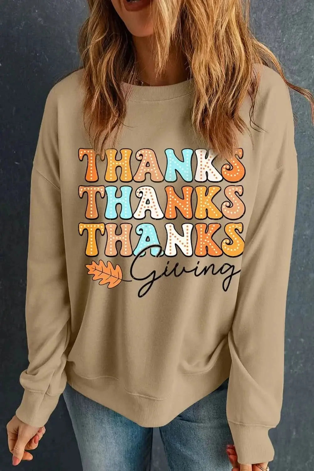 Women's Sweatshirt Trendsi Cotton Blend Dropped Shoulder