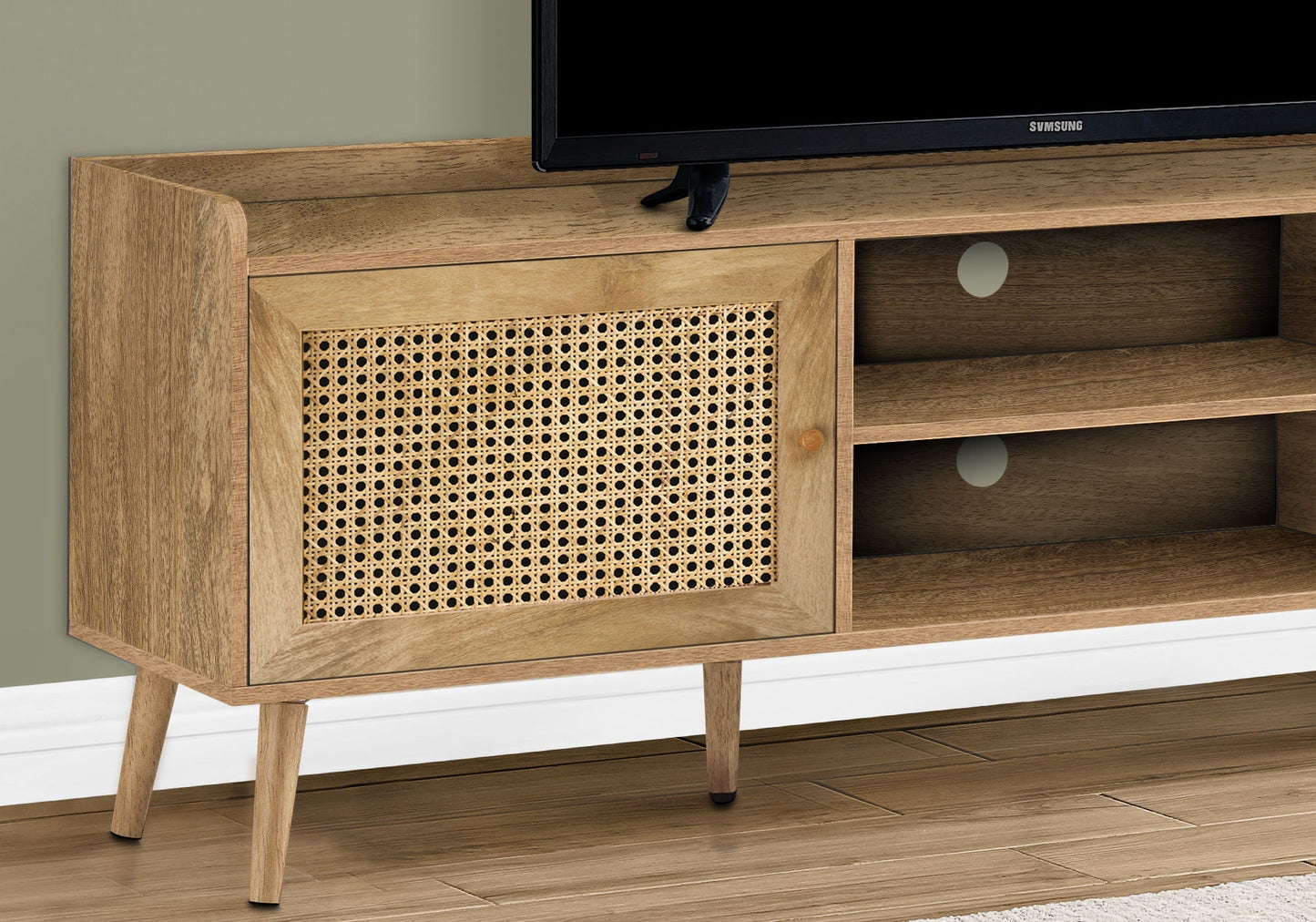 72-Inch Transitional TV Stand Console with Storage