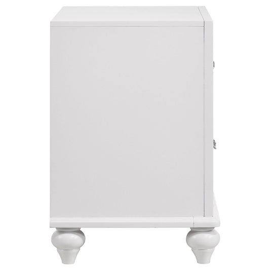 Barzini - 2 Drawer Nightstand Storage - White