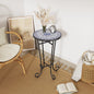 Patio Side Table, Blue+Black
