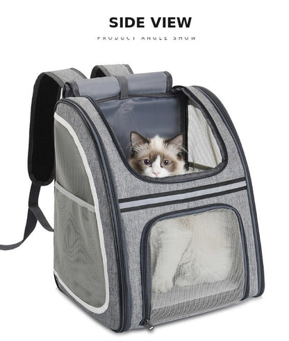 Cat Backpack Carrier Large Pet Backpack For Small Dog Medium Cat Puppy Kitten Bunny Up To 13lbs, Ventilated Mesh Dog Collapsible Travel Backpack For Hiking Walking Outdoor