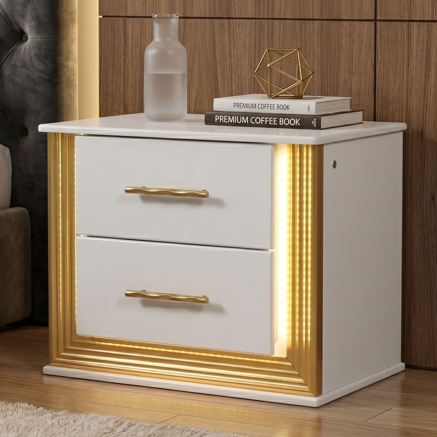 Obsession - 2 Drawer Nightstand - White