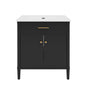 Bathroom Vanity With Sink, Soft Close Doors And Adjustable Shelf