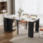 TREXM Extendable Dining Table with 3 Removable Leaves