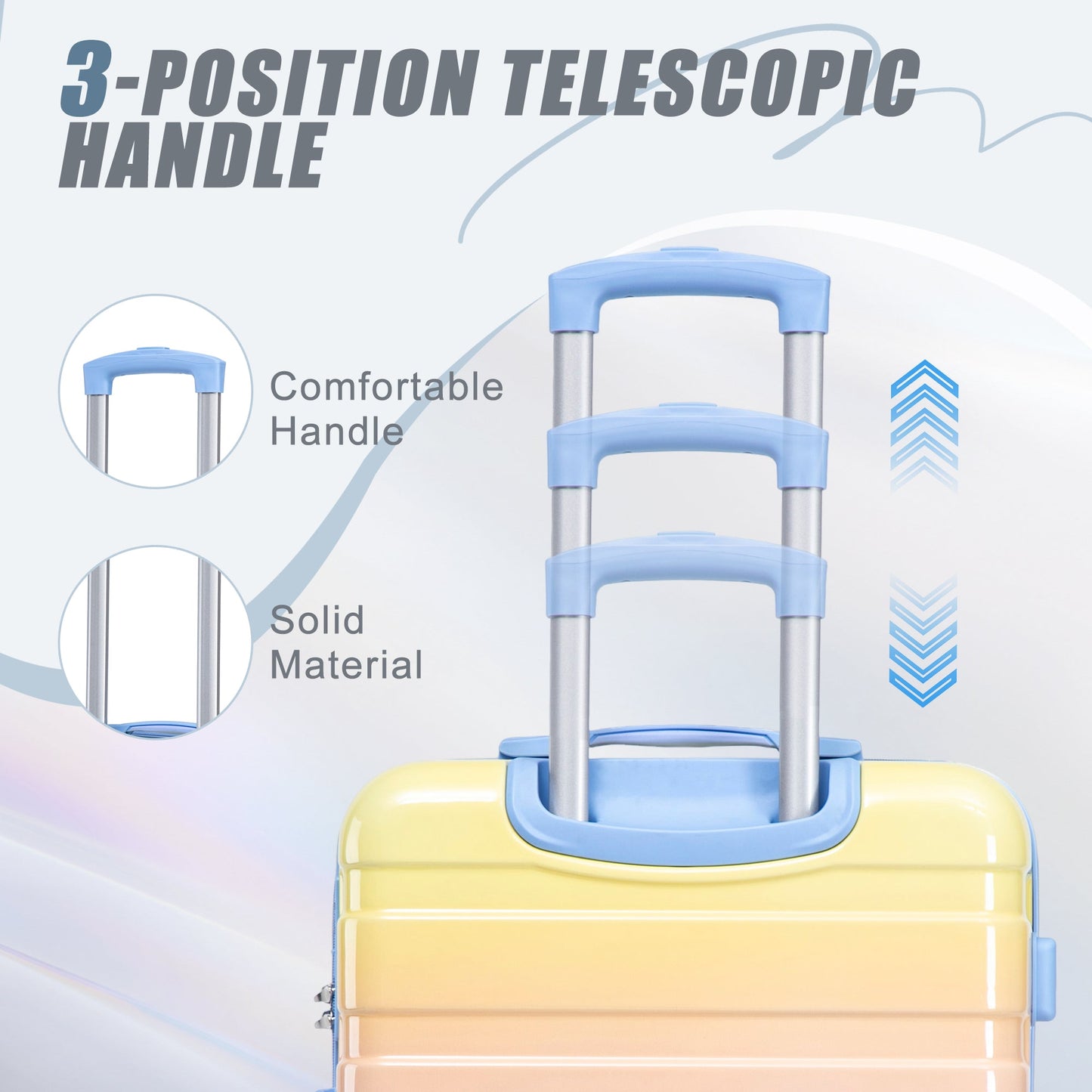 3-Piece PC Spinner Wheel Luggage Set