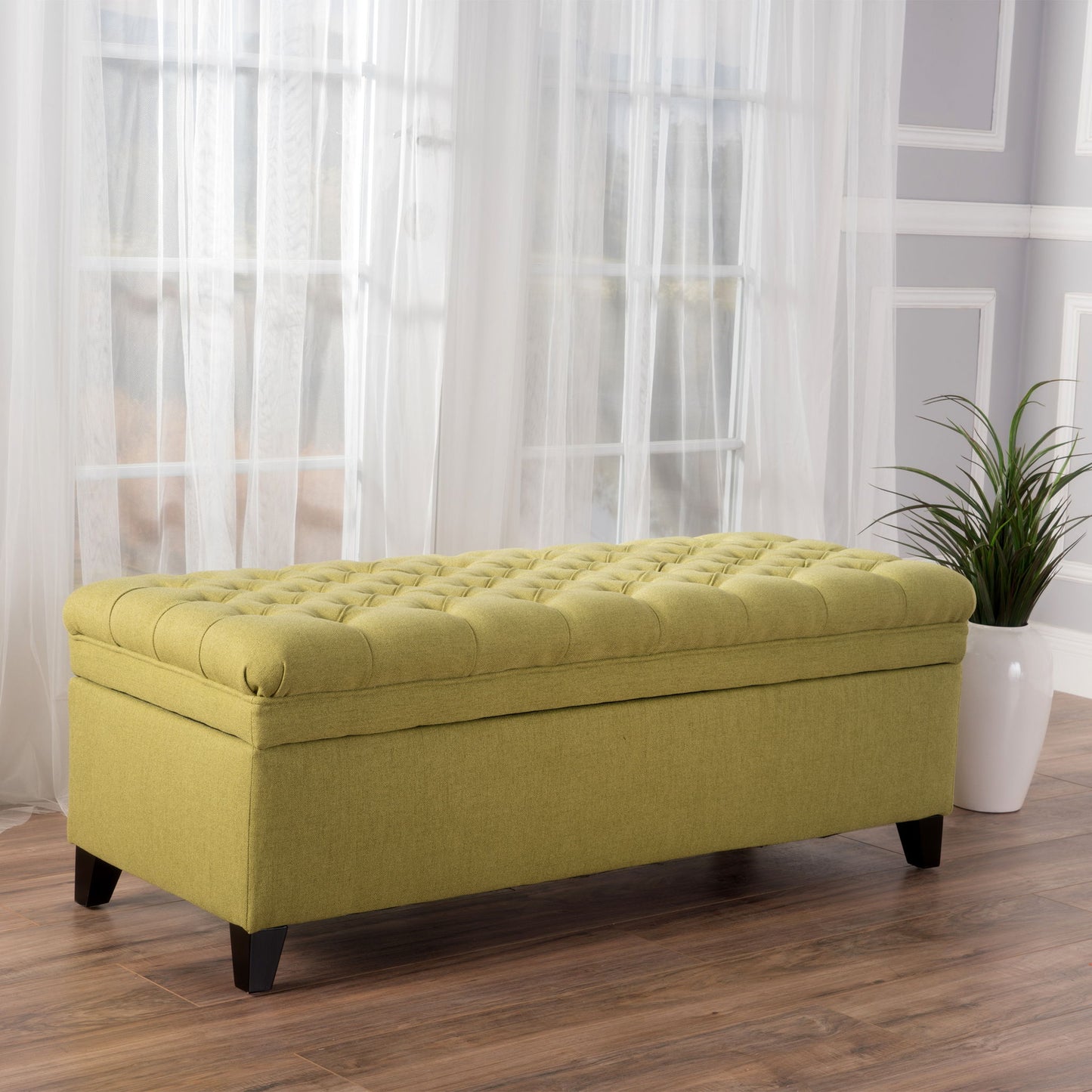 Juliana Storage Ottoman With Birch Legs