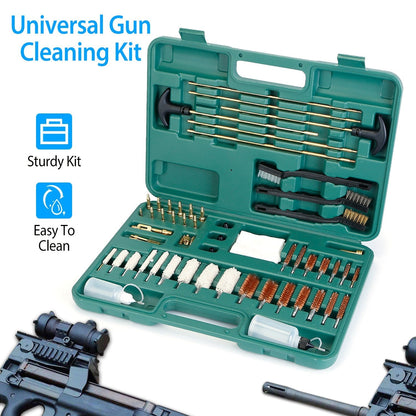 Universal Gun Cleaning Kit Gun Cleaning Brushes Mops Muff Guard w/ Carrying Case For Rifles Pistols Handguns Shotguns