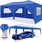 10'x20' EZ Pop Up Canopy Outdoor Portable Party Folding Tent with 6 Removable Sidewalls