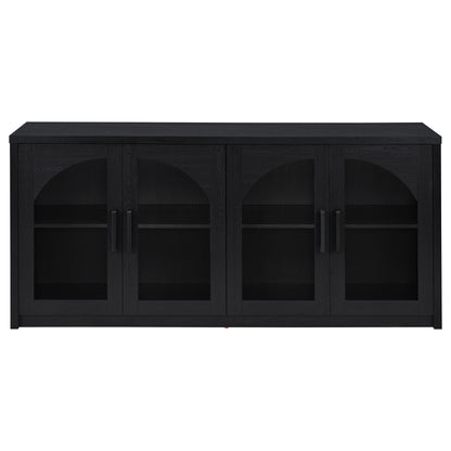 Riva 4-door Dining Sideboard Buffet Storage Credenza Black