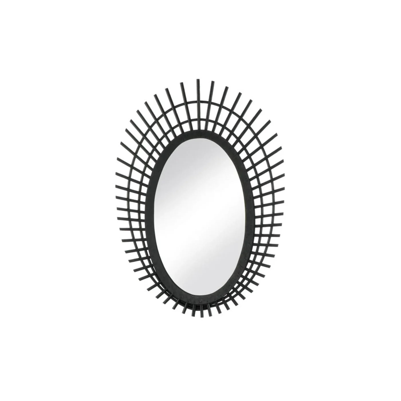 RIKI SMALL BLACK BAMBOO MIRROR