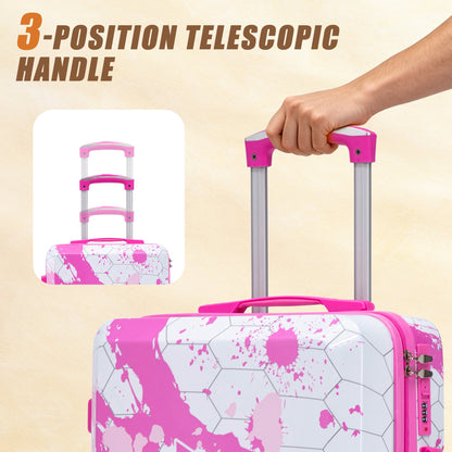 20 Inch PC Spinner Wheel Luggage - Pink
