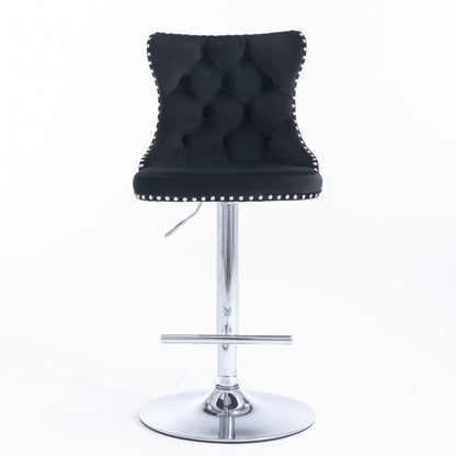Swivel Adjustable Height Barstools Set of 2