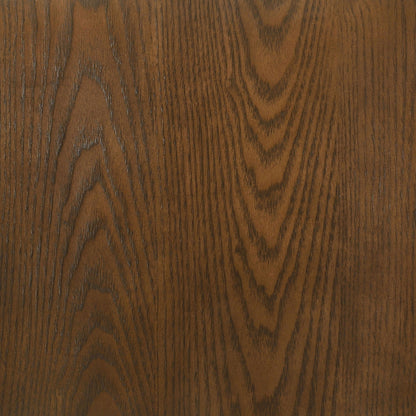 Franklin Round Wood Pedestal Side End Table Dark Brown