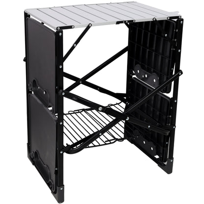Folding Camping Kitchen Table - Portable Outdoor Cooking Station