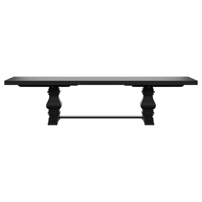 Florence 126-inch Extension Dining Table Distressed Black