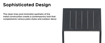 Modern Outdoor Indoor Metal Side Chair - Set of 2