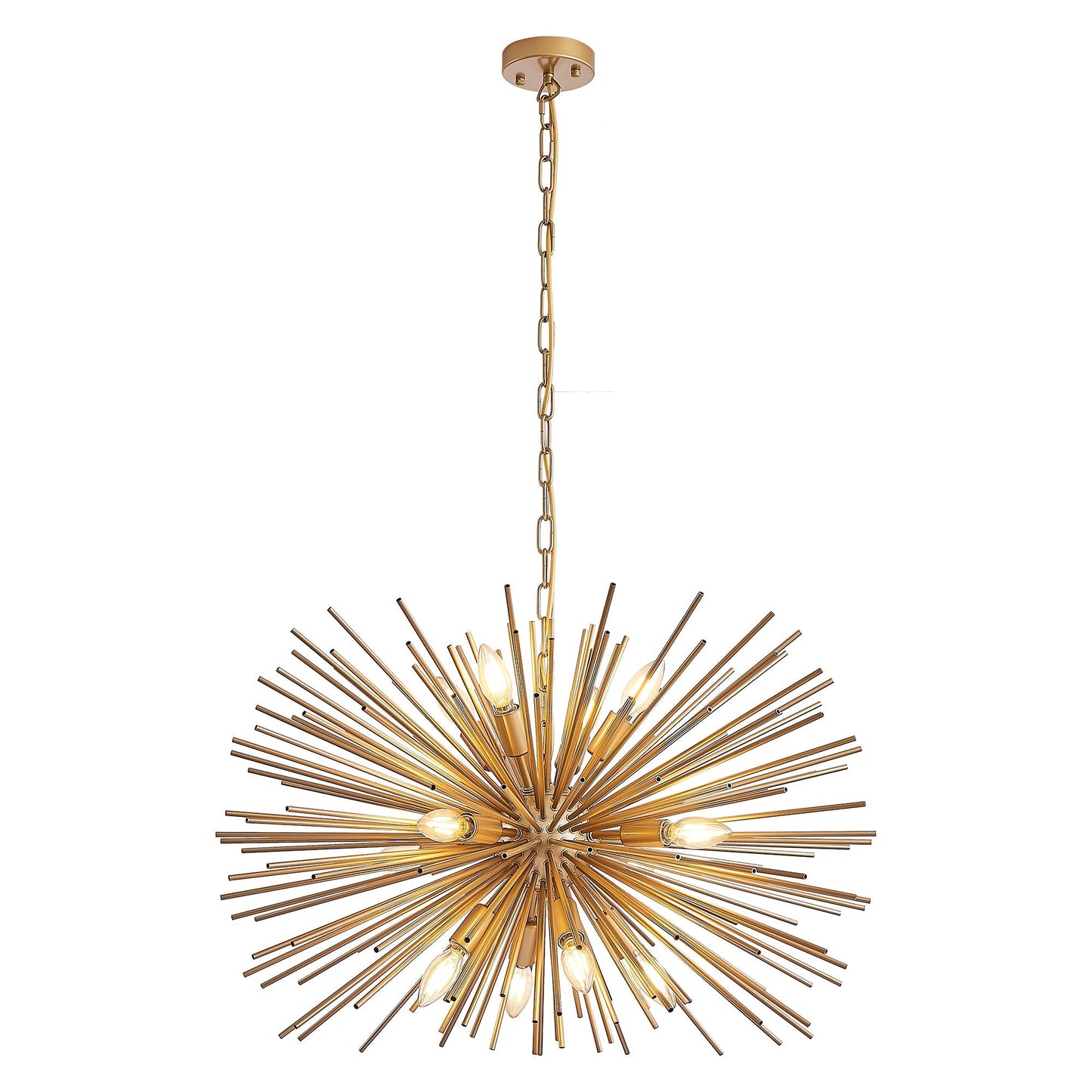 29" Mid-Century Modern 12-Light Starburst Chandelier