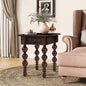 Solid Wood End Table with Drawer in Espresso Finish