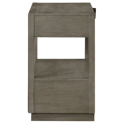 Durango 2-drawer Nightstand Bedside Table Taupe Oak
