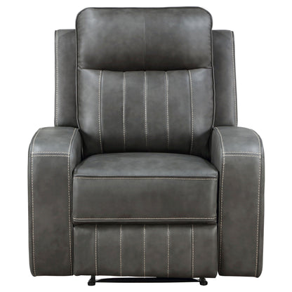 Forrest - Recliner Chair With Tufted Upholstery - Gray