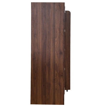 Freestanding Buffet Cupboards Sideboard With Doors & Shelves, Kitchen Pantry Storage Cabinet - Walnut