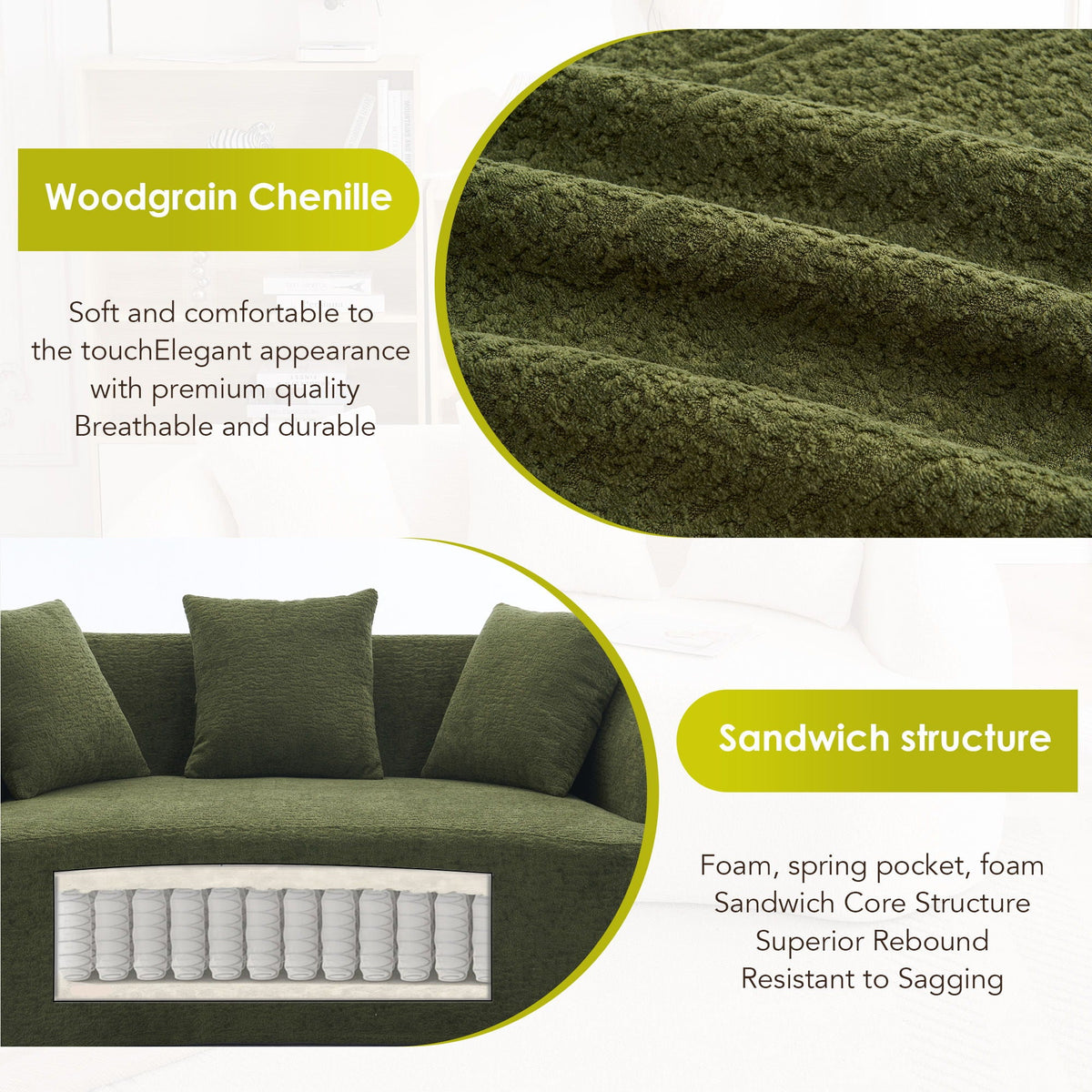 Loveseat Sofa, Compact Design For Small Spaces