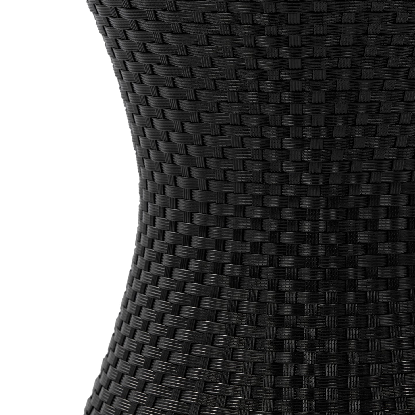 KONO Hourglass Rattan Table with No Glass Top