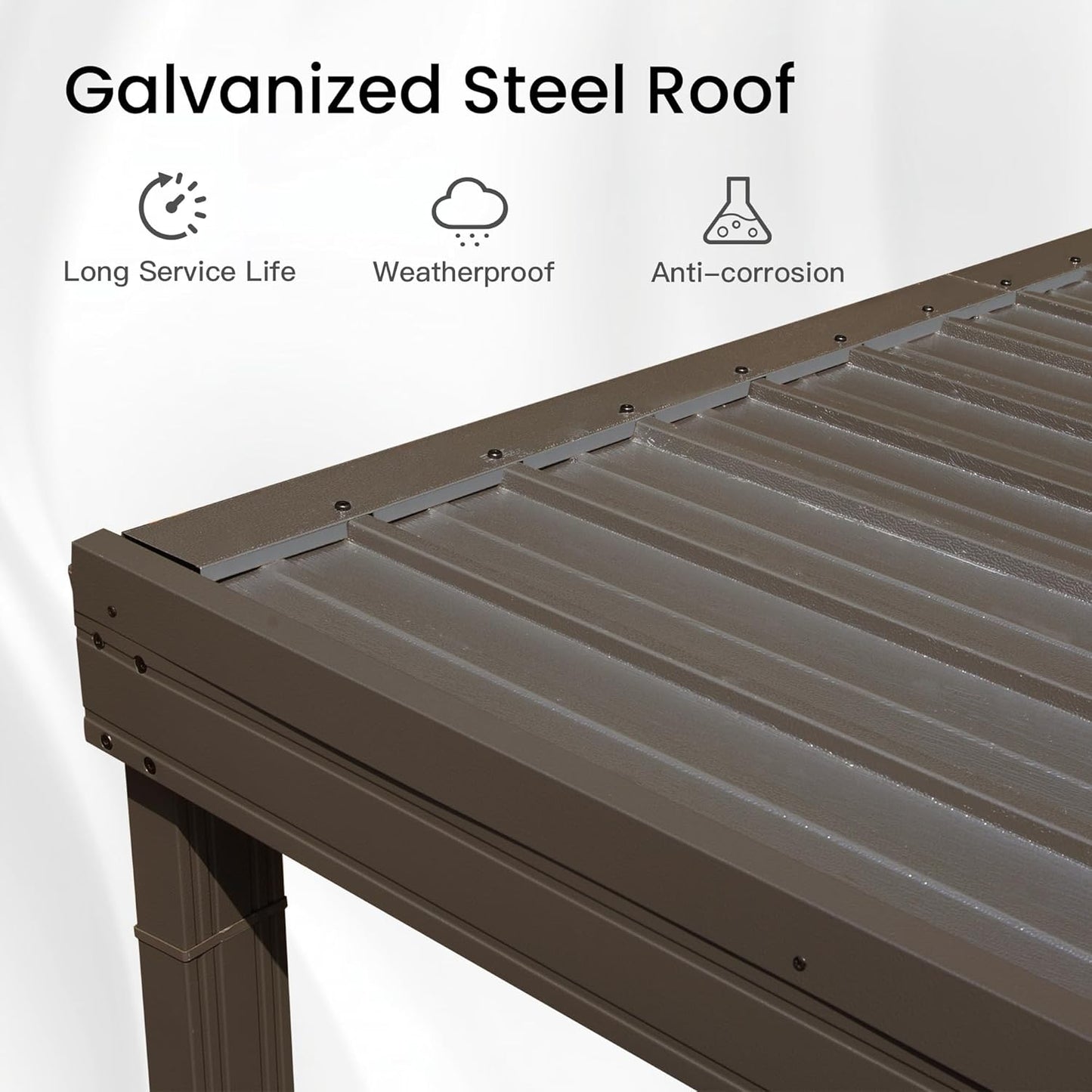 12x20FT Lean To Gazebo with Steel Roof
