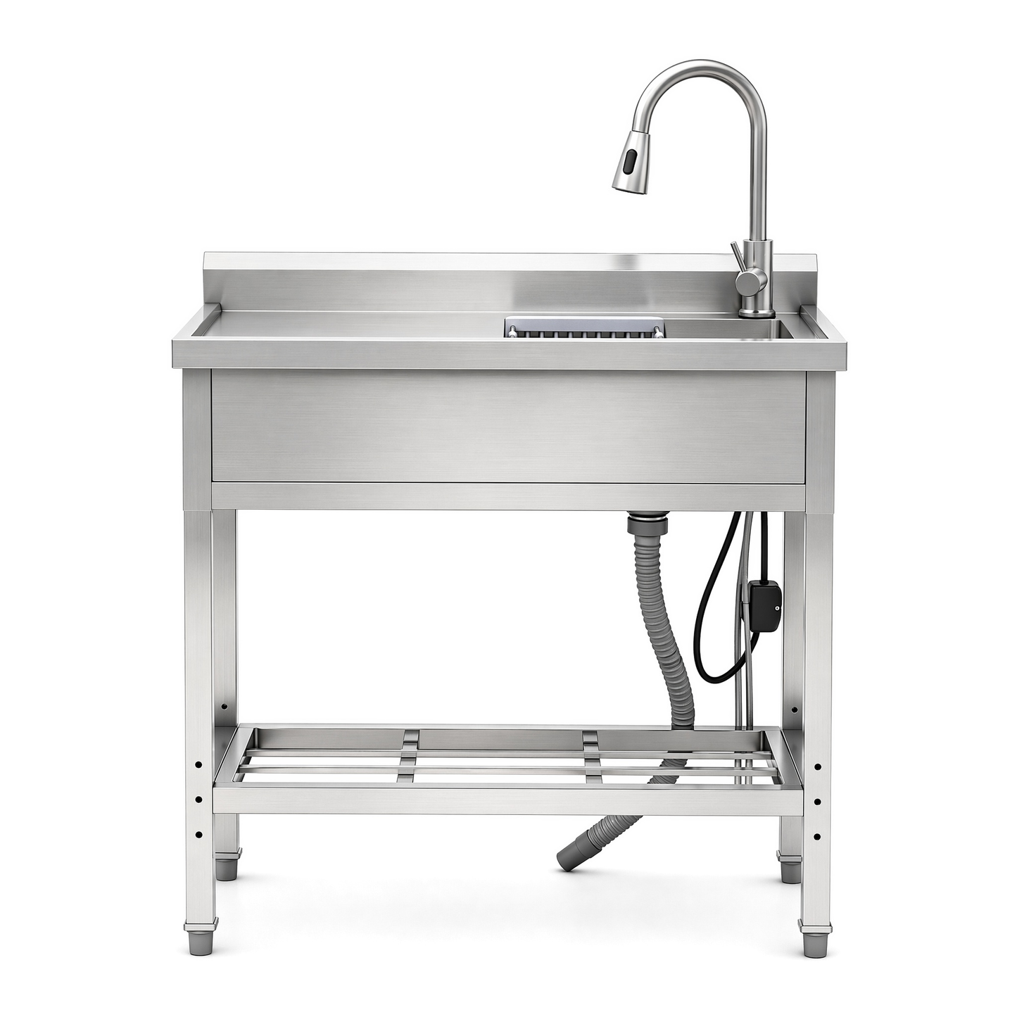 Stainless Steel Utility Sink, Freestanding Sink 2