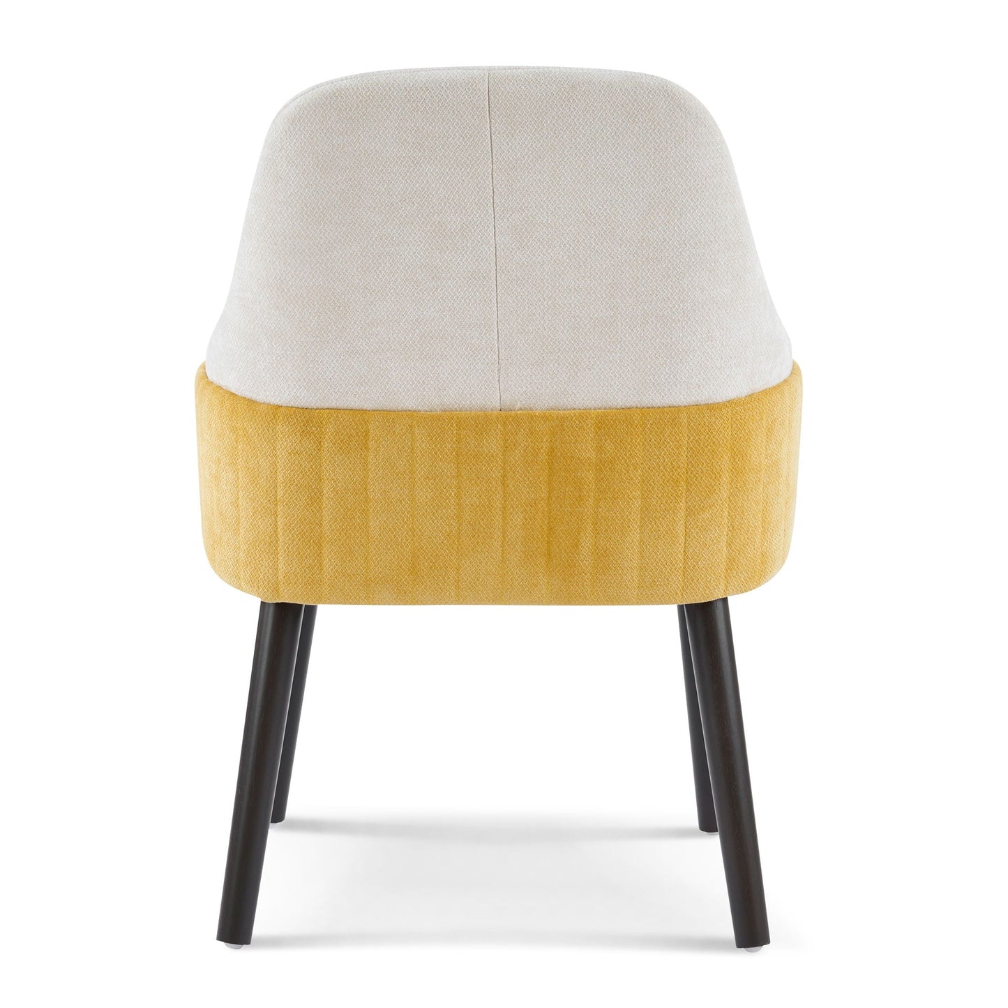 Indoor Dining Chair Set of 2 with Sturdy Frame - Beige / Yellow