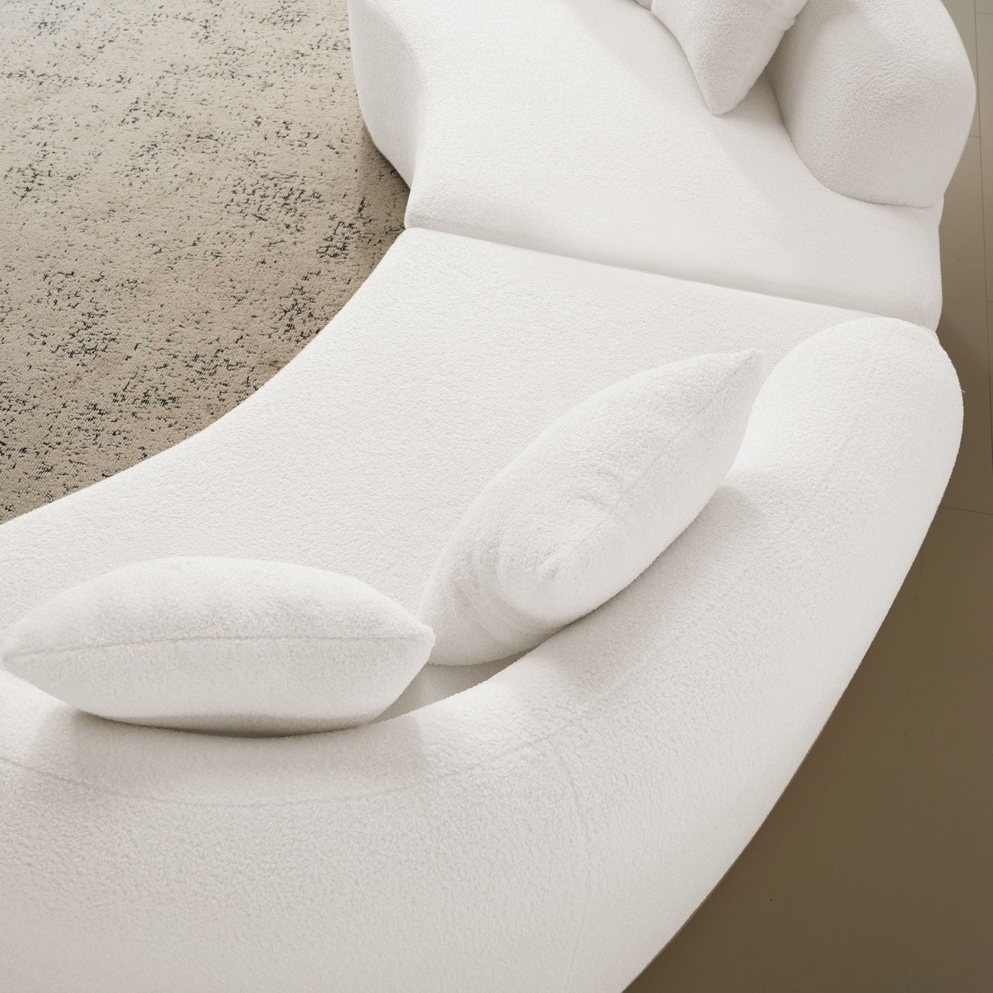 Curved 4 Seater Full Compression Sponge Sofa