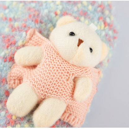 Autumn And Winter Pet Sweaters, Three-dimensional Bear Floral Yarn, Small And Medium-sized Dog Bichon Frise Yorkshire Terrier Pullover, Cat And Dog Clothes