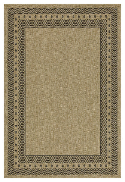 Earth GC_NTL1006 Jute/Black Indoor/Outdoor Area Rug